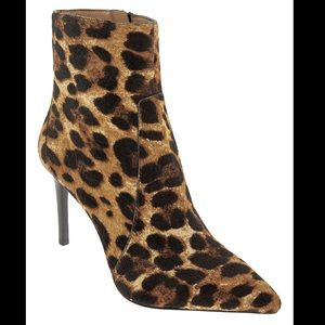Banana Republic Leopard Calf-hair Magda Bootie 9.5